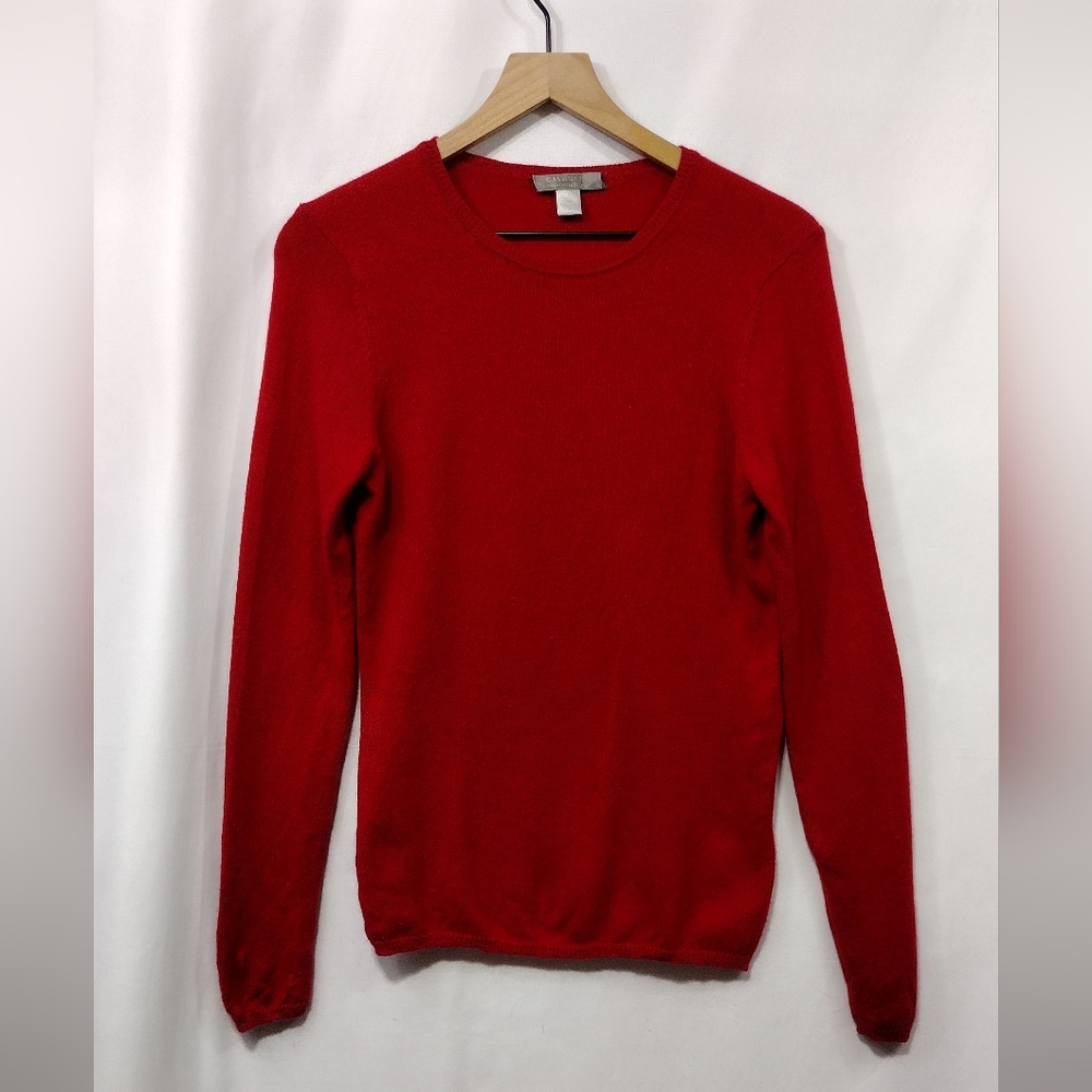 Vintage Cashmere By Charter Club Sweater Women's S Red Retro Y2K 90s Minimalist
